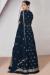 Picture of Georgette Navy Blue Straight Cut Salwar Kameez