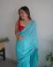 Picture of Sublime Georgette Medium Turquoise Saree