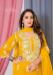 Picture of Fine Georgette Orange Straight Cut Salwar Kameez