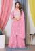 Picture of Georgette Light Coral Straight Cut Salwar Kameez