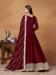 Picture of Sightly Silk Maroon Anarkali Salwar Kameez