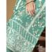 Picture of Organza Cadet Blue Straight Cut Salwar Kameez