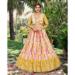 Picture of Well Formed Chiffon Pale Golden Rod Lehenga Choli