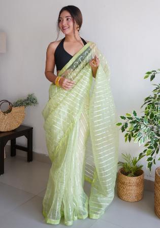 Picture of Classy Organza Dark Sea Green Saree