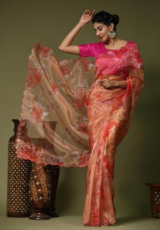 Picture of Shapely Organza Peru Saree