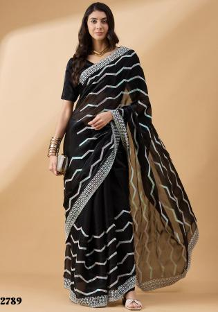 Picture of Taking Chiffon Black Saree