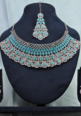 Picture of Alluring Cadet Blue Necklace Set