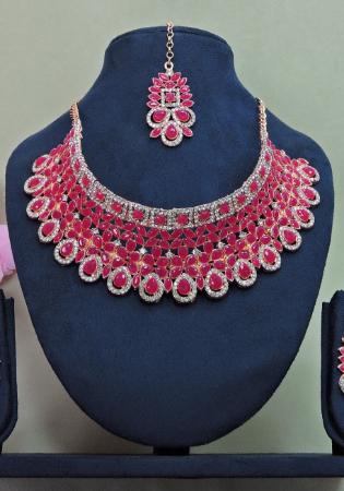 Picture of Beauteous Indian Red Necklace Set