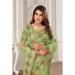 Picture of Marvelous Net & Silk Dark Khaki Saree