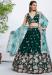 Picture of Comely Georgette & Net Dark Green Lehenga Choli