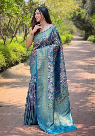 Picture of Charming Silk Slate Grey Saree