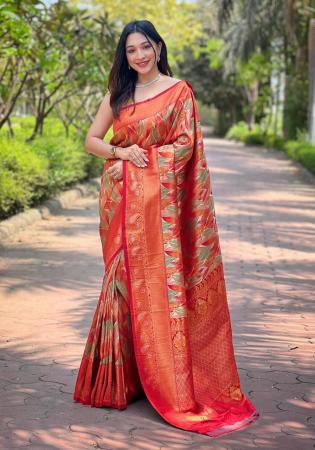 Picture of Well Formed Silk Chocolate Saree