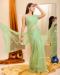 Picture of Fine Net Dark Khaki Saree