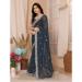 Picture of Superb Chiffon Dark Slate Grey Saree