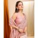 Picture of Radiant Georgette Dark Salmon Saree