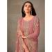 Picture of Elegant Organza Pink Straight Cut Salwar Kameez