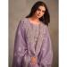 Picture of Resplendent Organza Plum Straight Cut Salwar Kameez