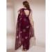 Picture of Shapely Organza Maroon Saree