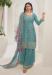 Picture of Chiffon Cadet Blue Straight Cut Salwar Kameez