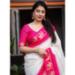 Picture of Alluring Silk White Smoke Saree