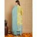 Picture of Fascinating Silk Khaki Straight Cut Salwar Kameez