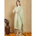 Picture of Fascinating Silk Azure Straight Cut Salwar Kameez