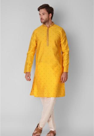 Picture of Splendid Silk Golden Rod Kurtas