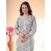 Picture of Cotton Light Slate Grey Readymade Salwar Kameez