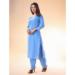 Picture of Cotton Cornflower Blue Readymade Salwar Kameez