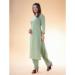 Picture of Cotton Dark Sea Green Readymade Salwar Kameez