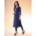 Picture of Classy Cotton Midnight Blue Readymade Salwar Kameez