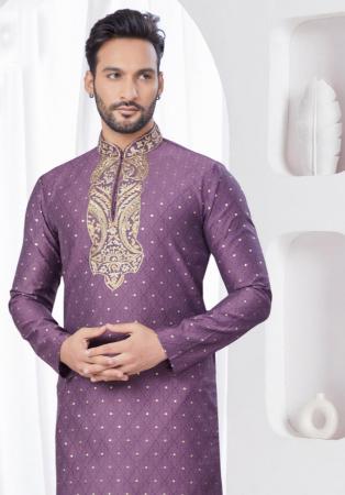 Picture of Elegant Silk Dim Gray Kurtas