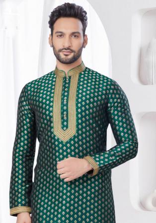 Picture of Elegant Silk Sea Green & Sea Green Kurtas