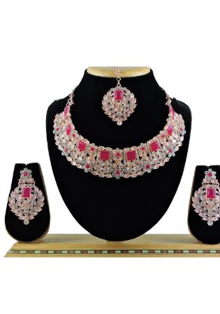 Picture of Gorgeous Fire Brick Necklace Set