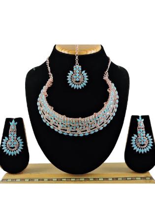 Picture of Shapely Cadet Blue & Necklace Set