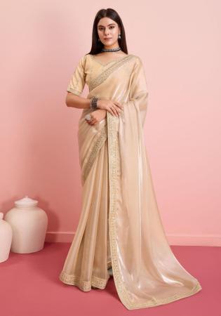 Picture of Magnificent Chiffon Beige Saree