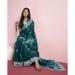 Picture of Nice Chiffon Dark Green Saree