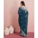 Picture of Comely Georgette Navy Blue Saree