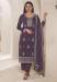 Picture of Graceful Organza Dim Gray Straight Cut Salwar Kameez