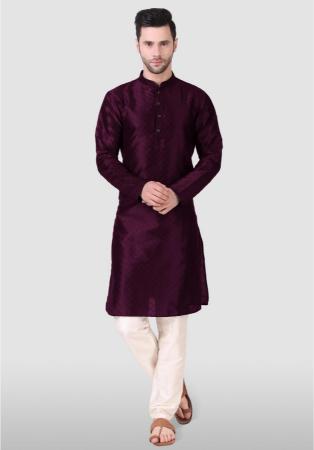 Picture of Alluring Silk Dark Magenta Kurtas