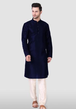 Picture of Comely Silk Midnight Blue Kurtas