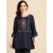 Picture of Sightly Chiffon Navy Blue Kurtis & Tunic