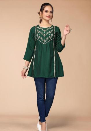 Picture of Excellent Chiffon Sea Green Kurtis & Tunic