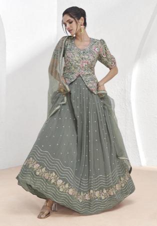 Picture of Taking Georgette Grey Readymade Salwar Kameez