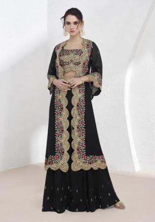 Picture of Bewitching Georgette Black Readymade Salwar Kameez