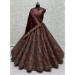 Picture of Delightful Chiffon Maroon Lehenga Choli