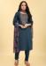 Picture of Ideal Silk Dark Slate Grey Readymade Salwar Kameez