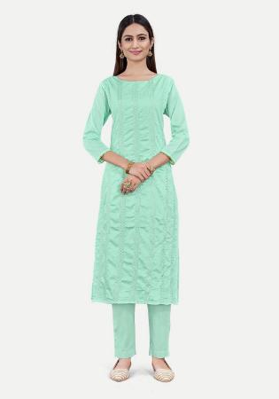 Picture of Good Looking Silk Powder Blue Readymade Salwar Kameez