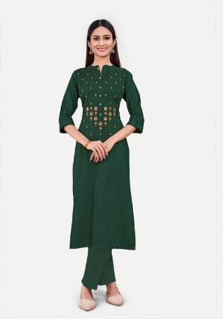 Picture of Beauteous Cotton Sea Green Kurtis & Tunic