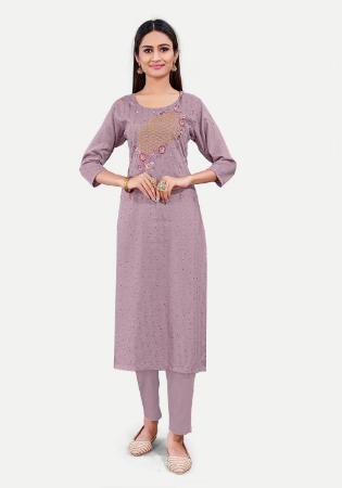 Picture of Exquisite Cotton Rosy Brown Kurtis & Tunic